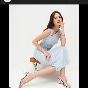 Reformation Pixie High Heel Sandal in Mirror Metalic